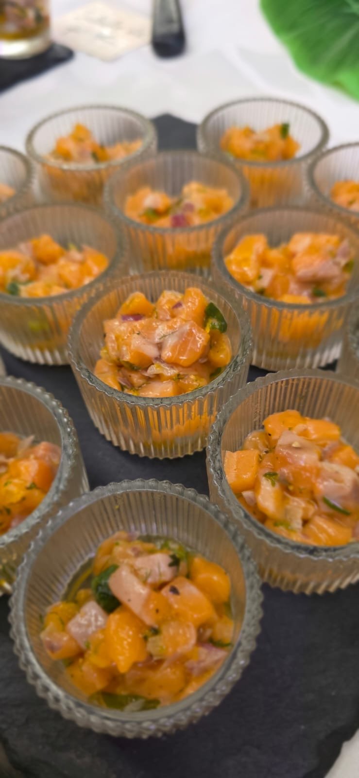 Tartare de saumon en verrine